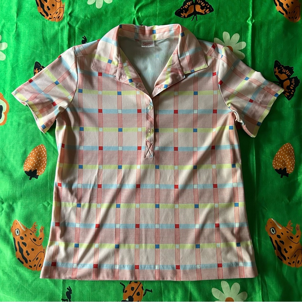 Graff Vintage 70s Polo - Geometric Plaid